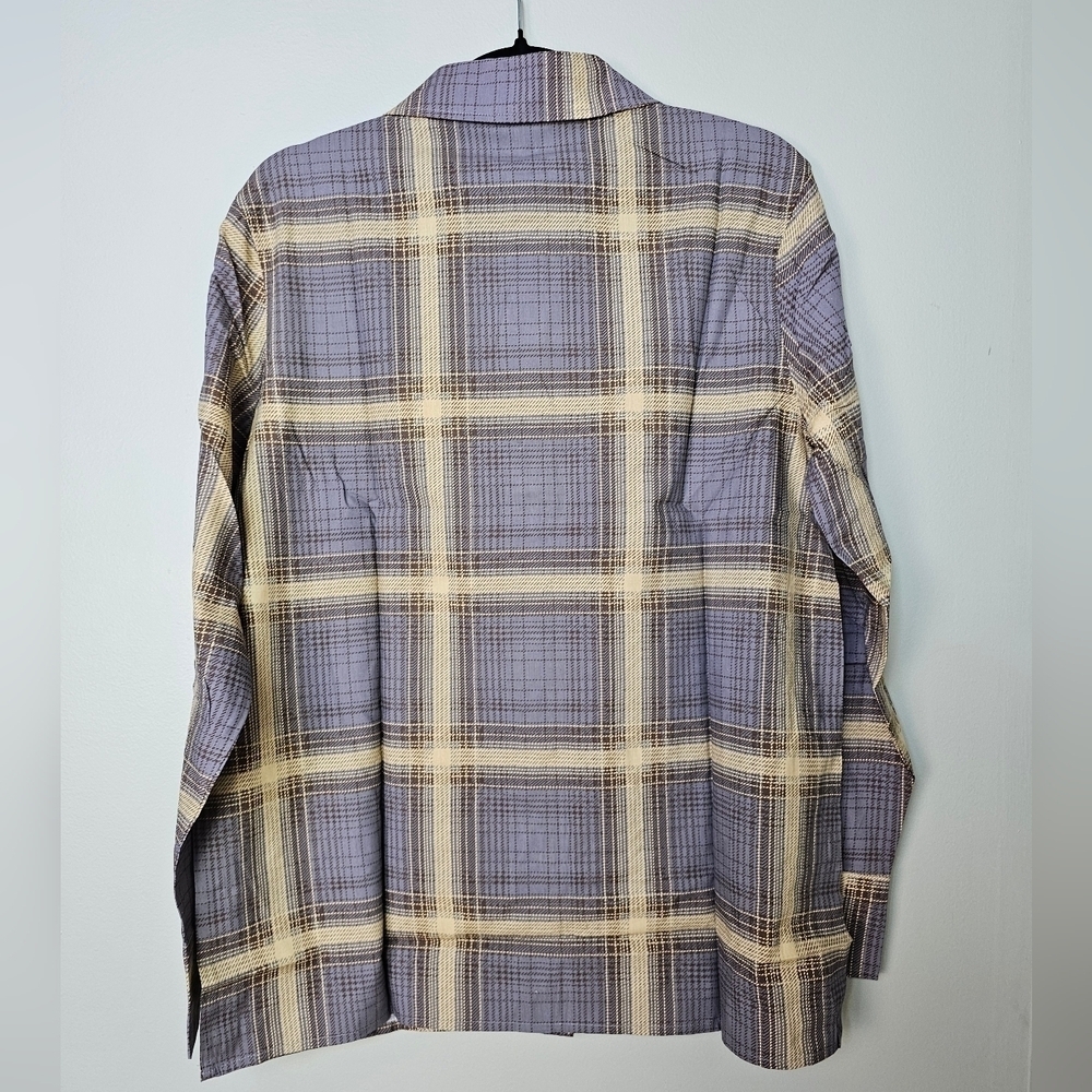 WeWoreWhat Women's Sleepwear Plaid Long Sleeve Pajama Top, Size XS - Picture 6 of 12